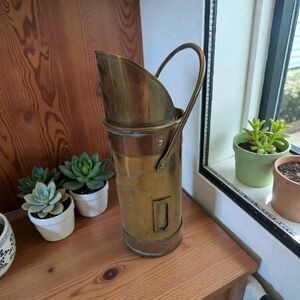 Vtg/Antique Copper & Brass Coal/Ash Scuttle Hod Bucket – Rustic Farmhouse Decor